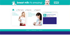 Desktop Screenshot of amazingbreastmilk.nhs.uk